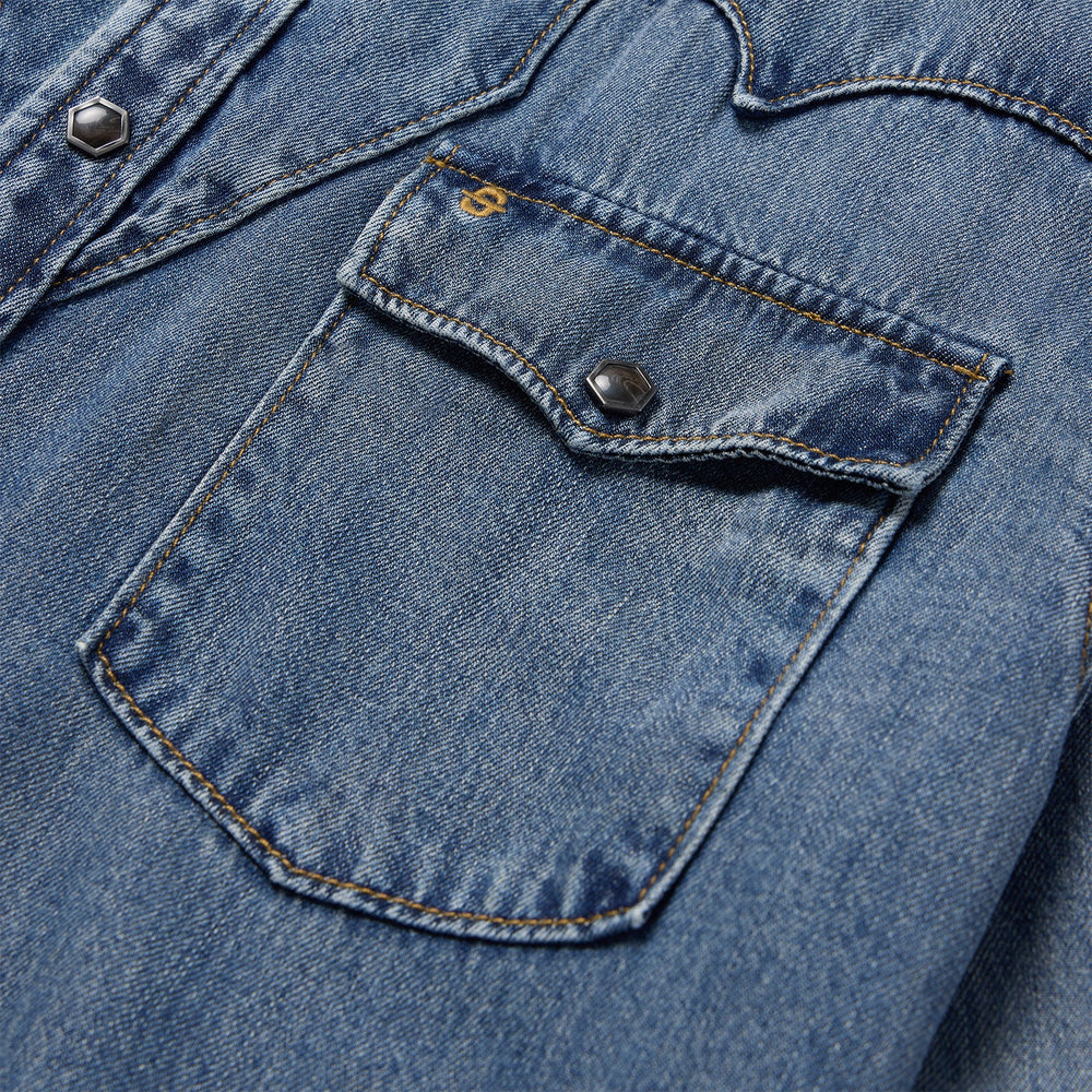 Retro Denim Western Shirt Blue | Stetson