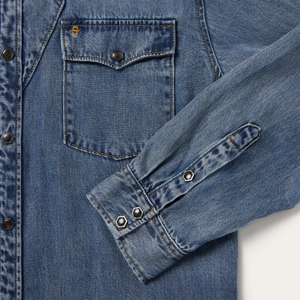Retro Denim Western Shirt Blue | Stetson