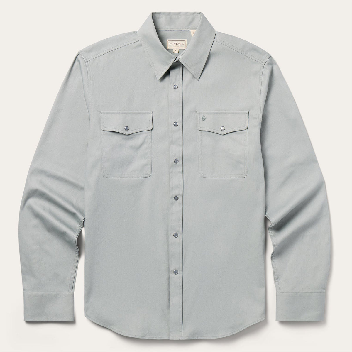 Brushed Twill Western Shirt Slate Green | Stetson