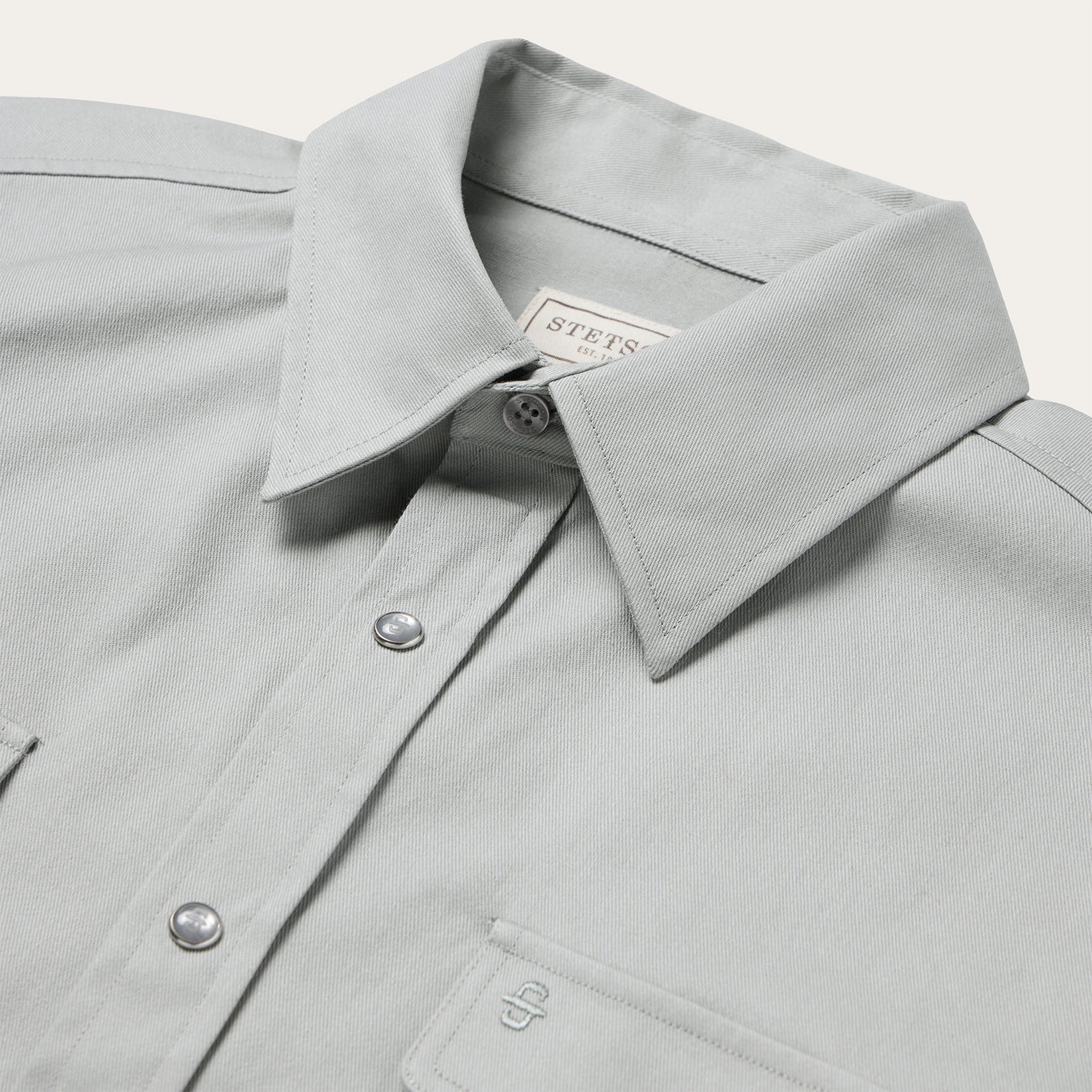 Brushed Twill Western Shirt Slate Green | Stetson