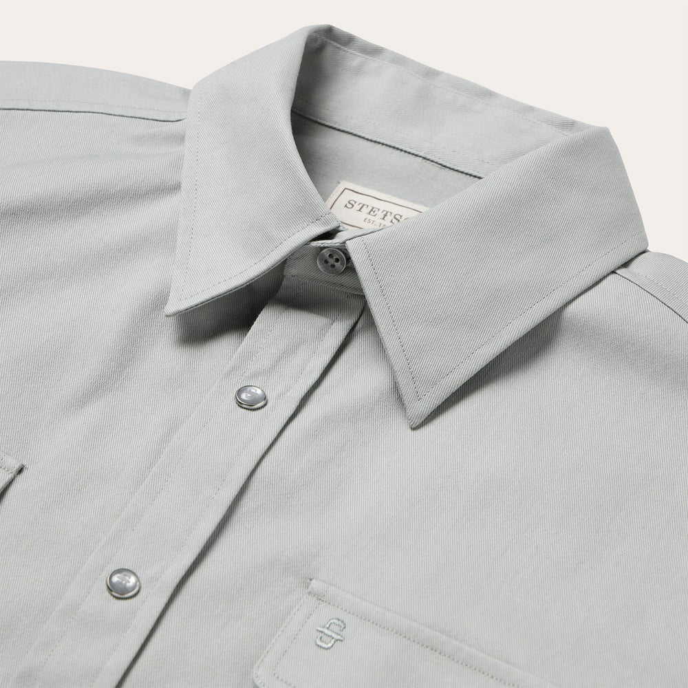 Brushed Twill Western Shirt Slate Green | Stetson