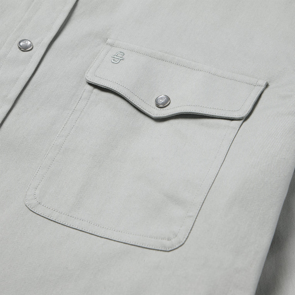 Brushed Twill Western Shirt Slate Green | Stetson