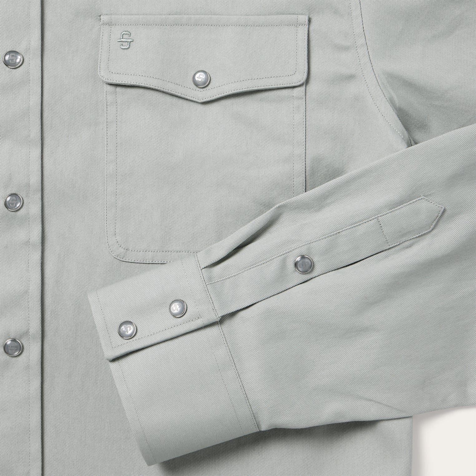 Brushed Twill Western Shirt Slate Green | Stetson