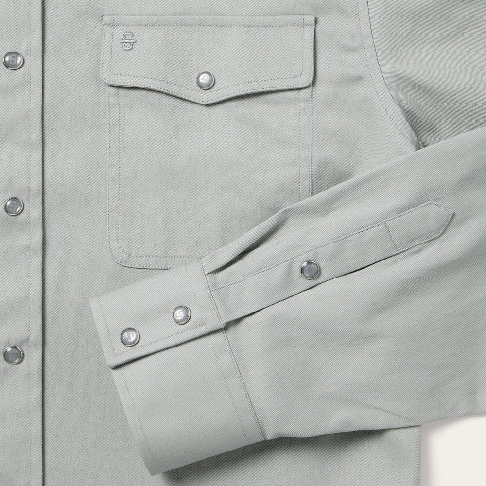 Brushed Twill Western Shirt Slate Green | Stetson