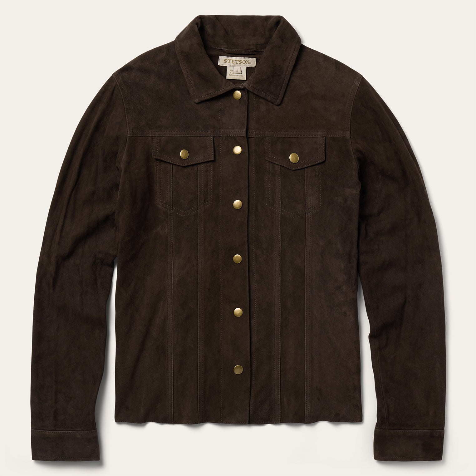 Lambskin Shirt Jacket Brown | Stetson