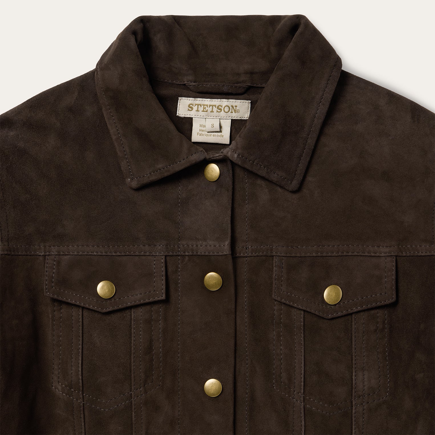 Lambskin Shirt Jacket Brown | Stetson