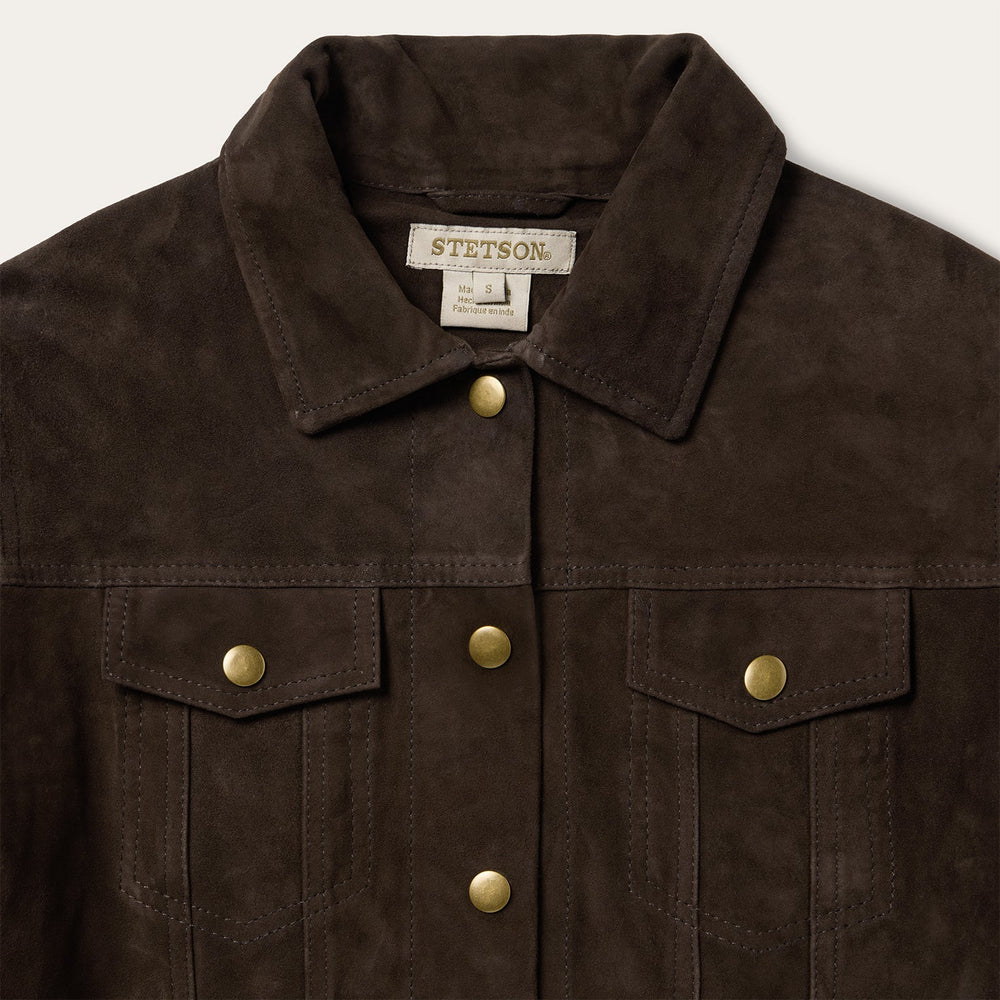 Lambskin Shirt Jacket Brown | Stetson