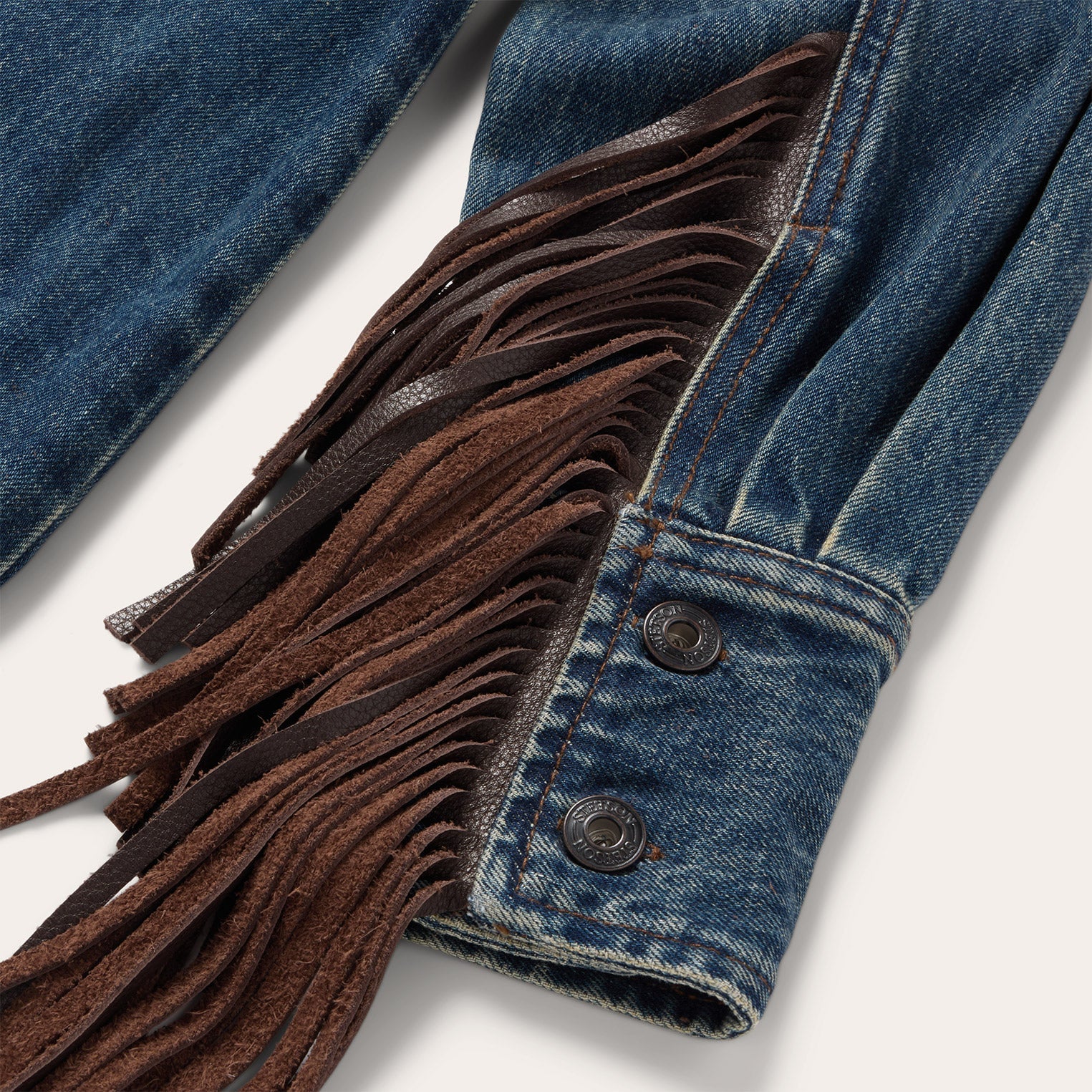Dark Denim Fringe Jacket Blue | Stetson