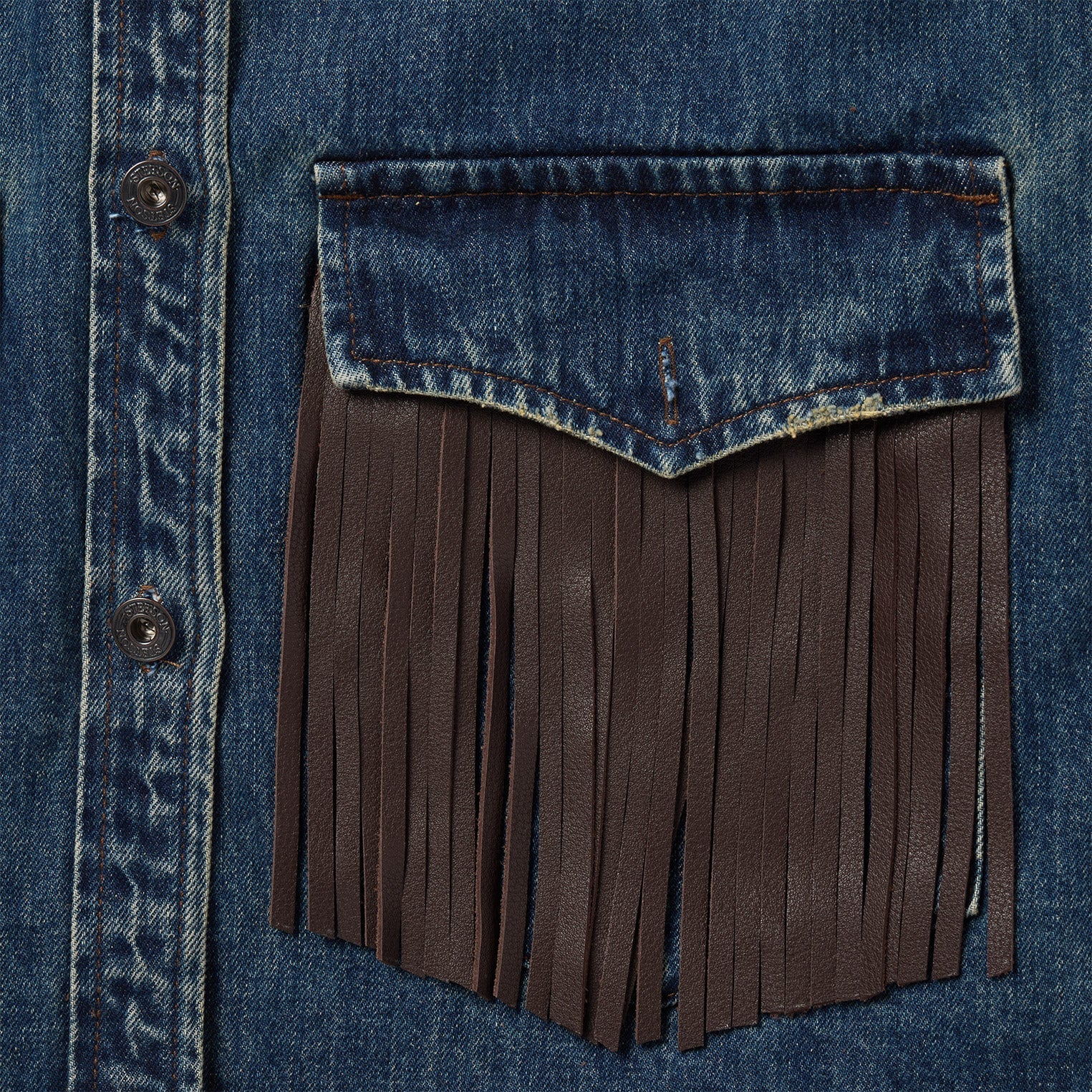 Dark Denim Fringe Jacket Blue | Stetson