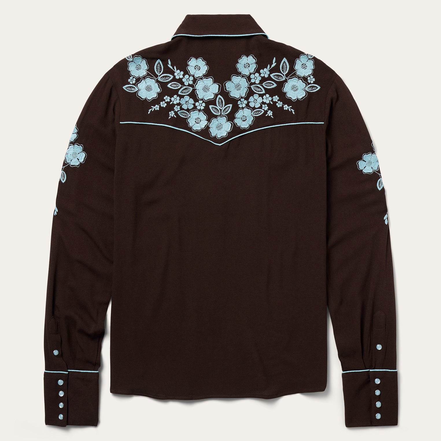 Embroidered Retro Western Shirt Brown | Stetson