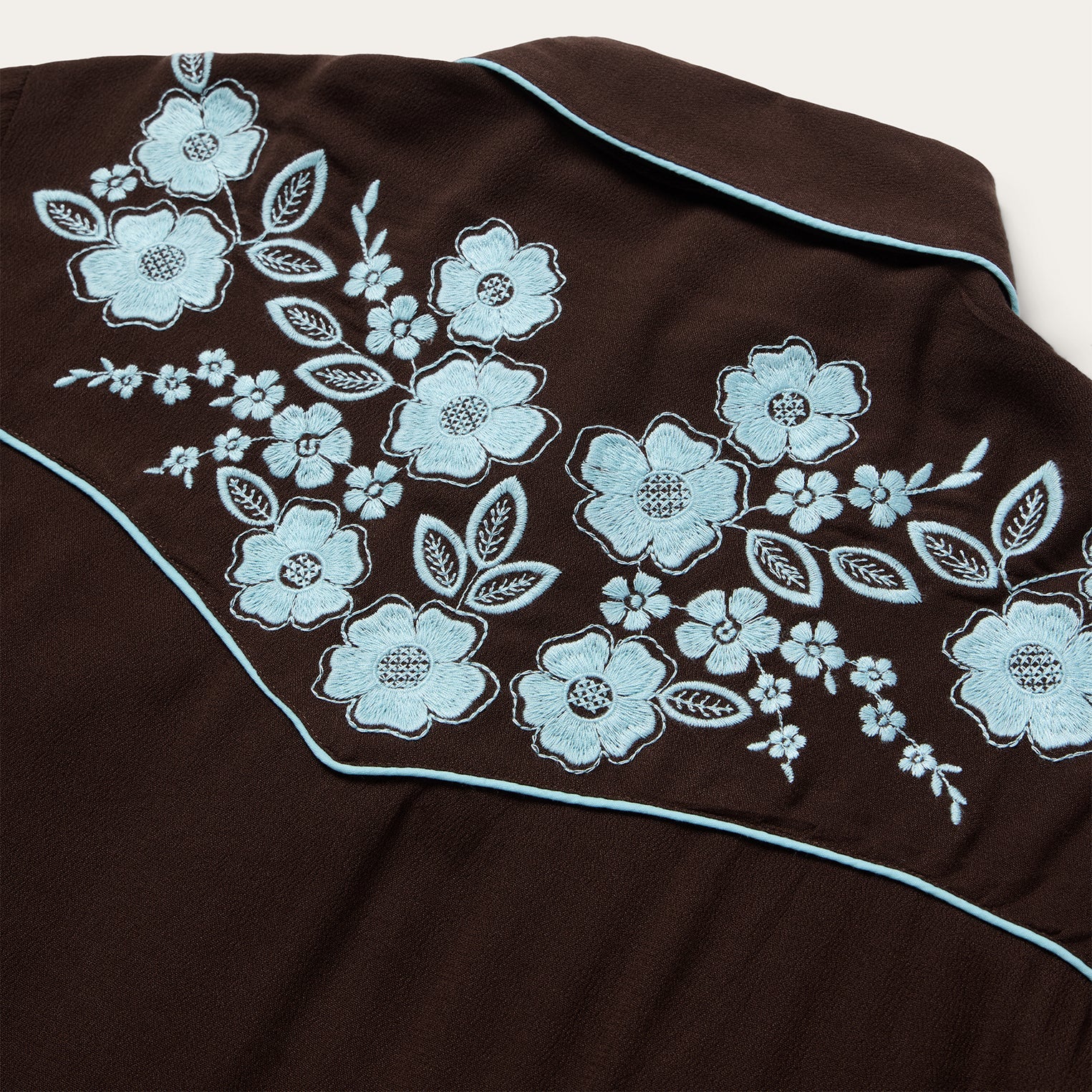 Embroidered Retro Western Shirt Brown | Stetson