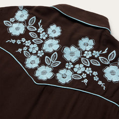 Embroidered Retro Western Shirt Brown | Stetson
