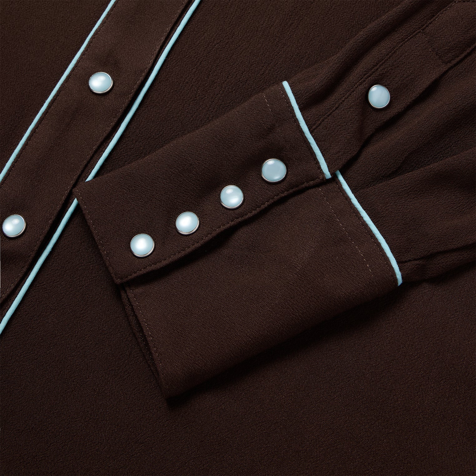 Embroidered Retro Western Shirt Brown | Stetson