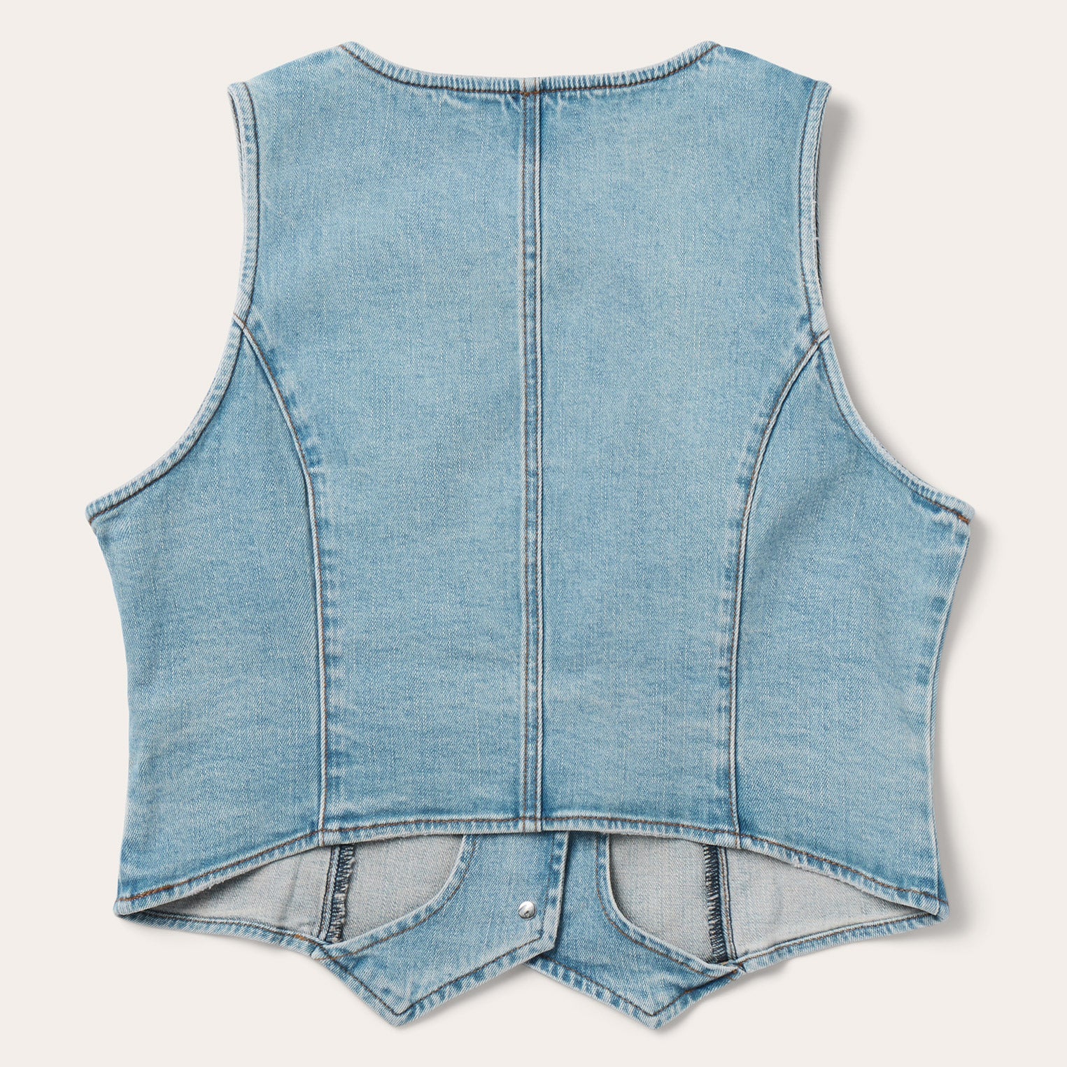 Light Rinse Denim Vest Blue | Stetson