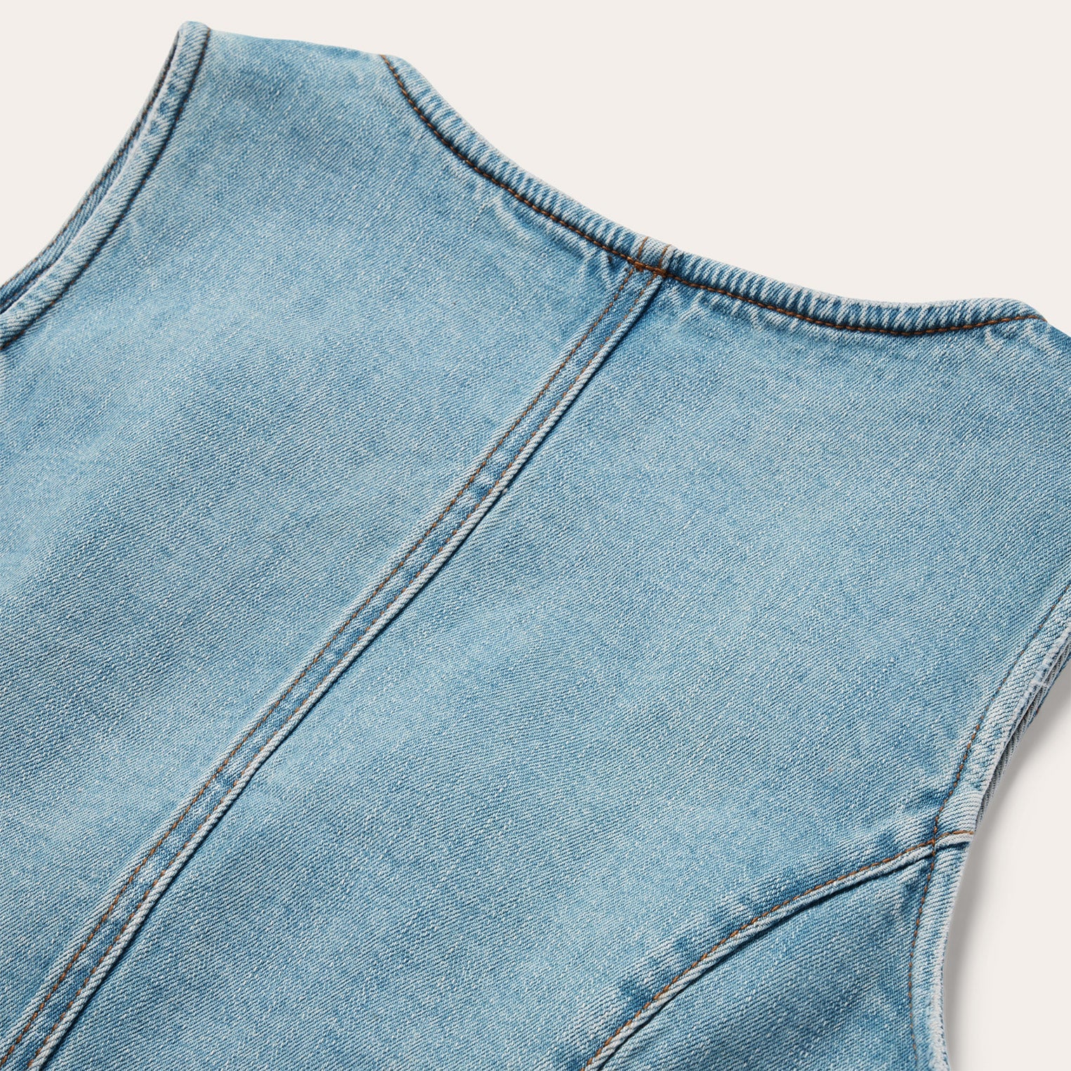 Light Rinse Denim Vest Blue | Stetson