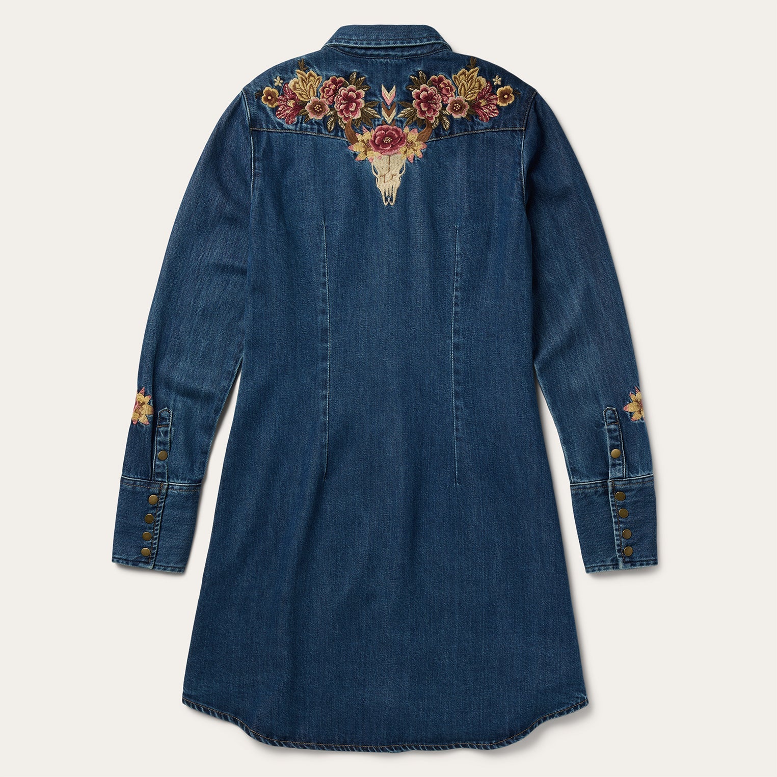 Embroidered Western Shirt Dress Blue | Stetson