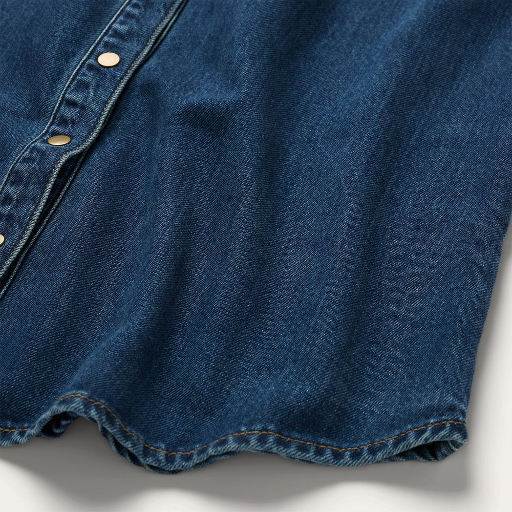 Embroidered Western Shirt Dress Blue | Stetson