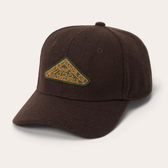Wool Vintage Logo Patch Baseball Cap Dark Brown | Stetson