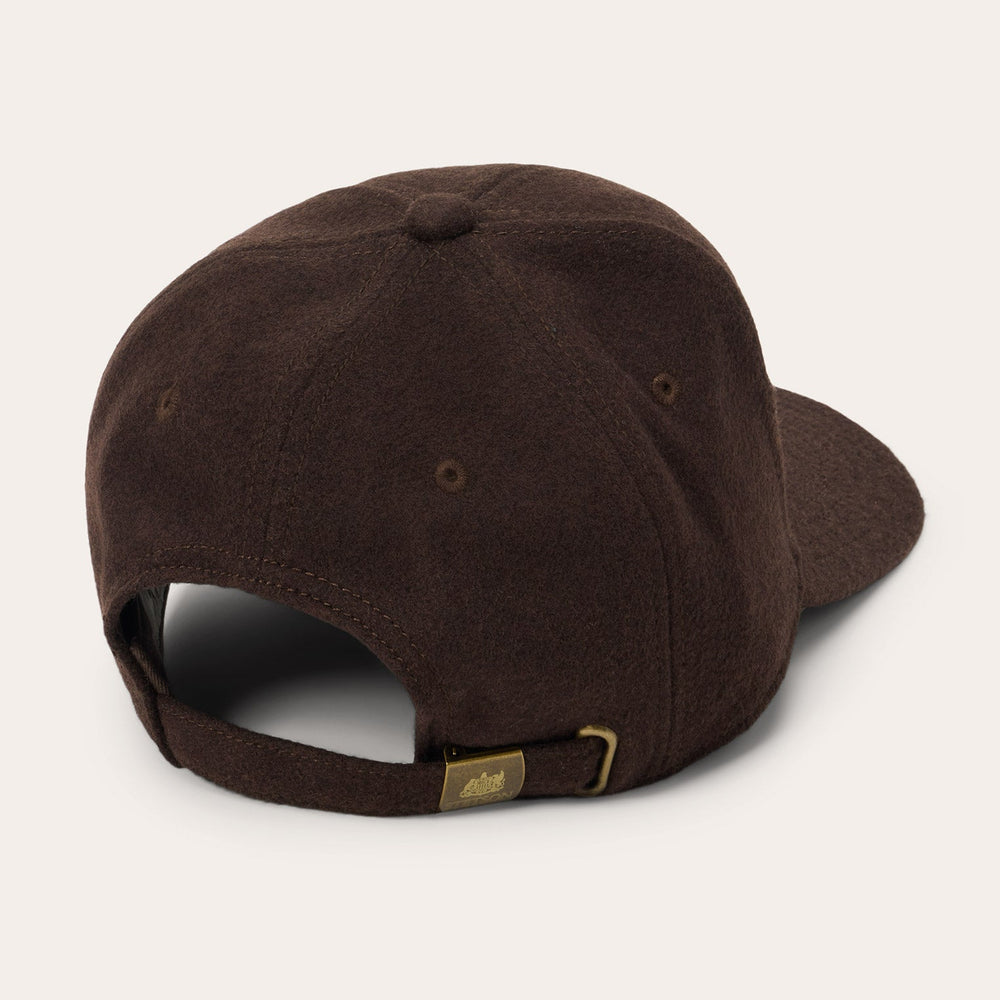 Wool Vintage Logo Patch Baseball Cap Dark Brown | Stetson