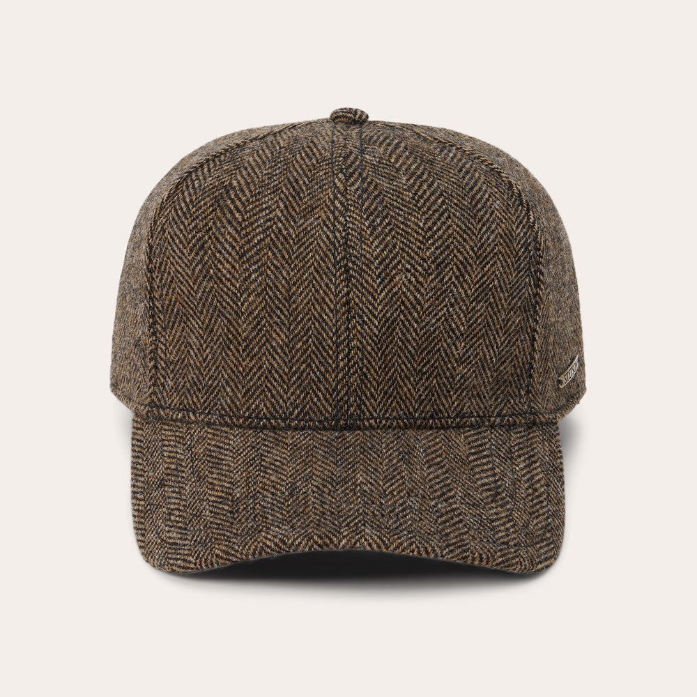 Wool Herringbone Baseball Cap Brown Melange | Stetson