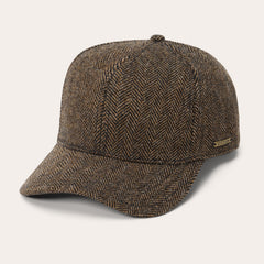 Wool Herringbone Baseball Cap Brown Melange | Stetson