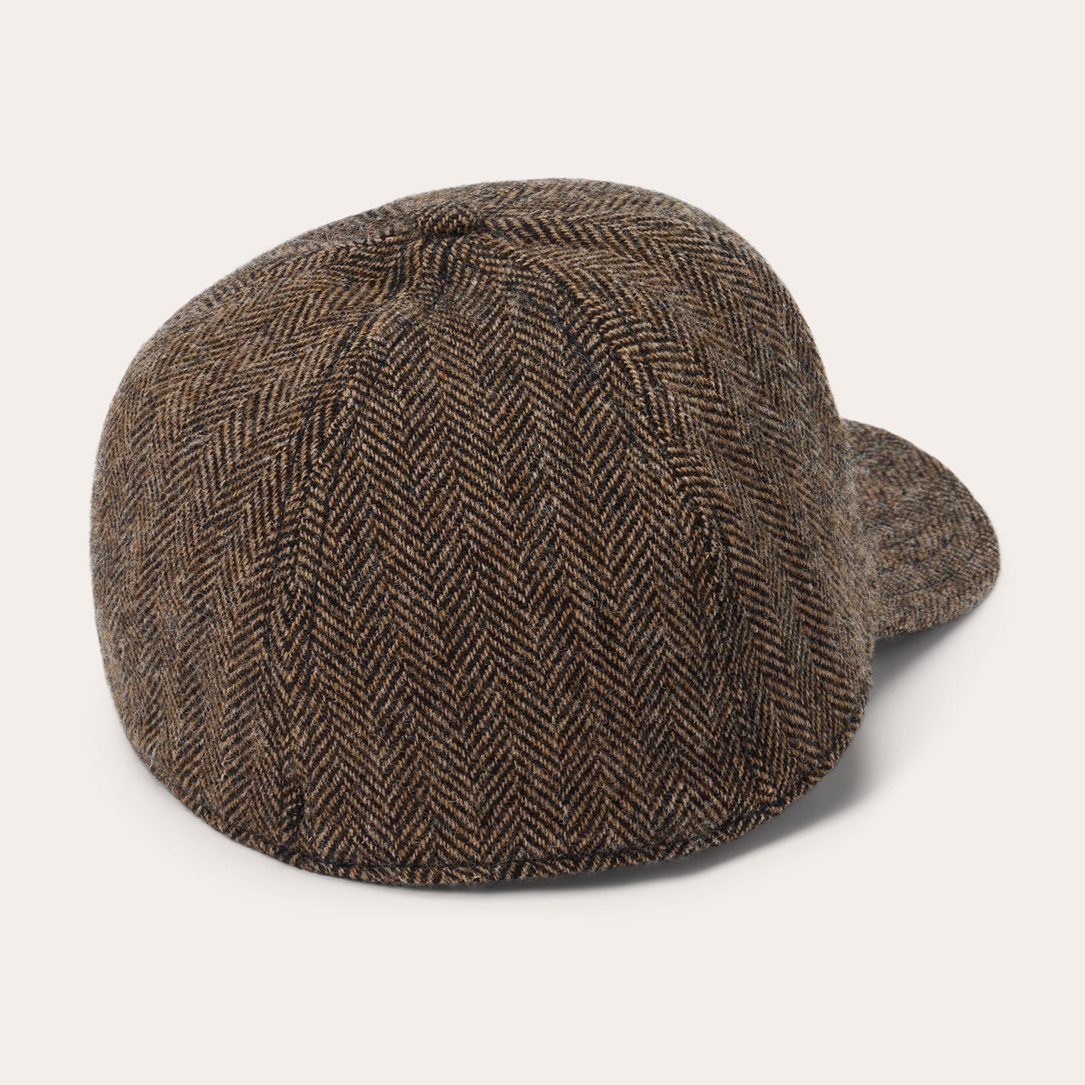 Wool Herringbone Baseball Cap Brown Melange | Stetson
