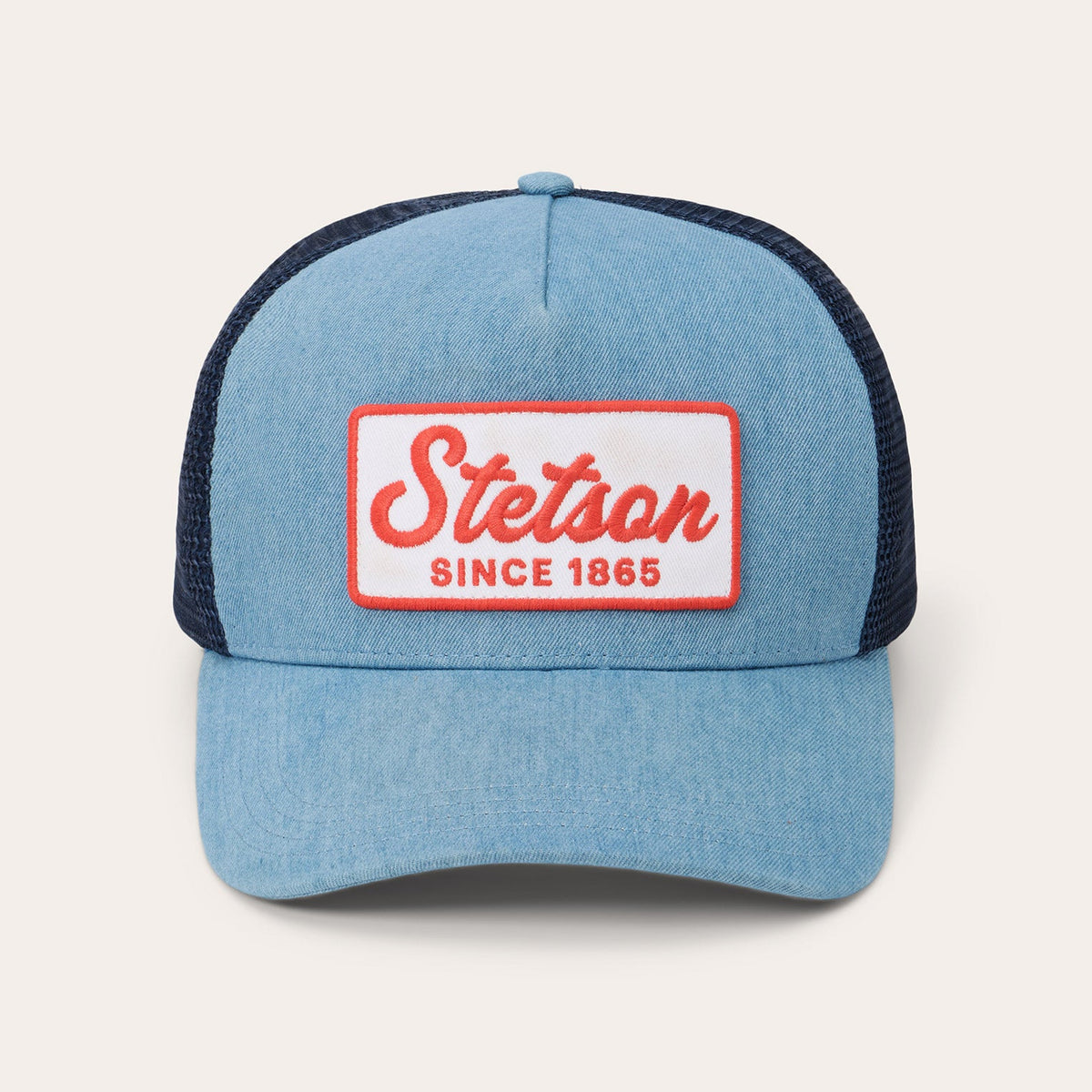 Washed Denim 1865 Patch Trucker Cap Blue | Stetson