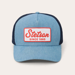 Washed Denim 1865 Patch Trucker Cap Blue | Stetson