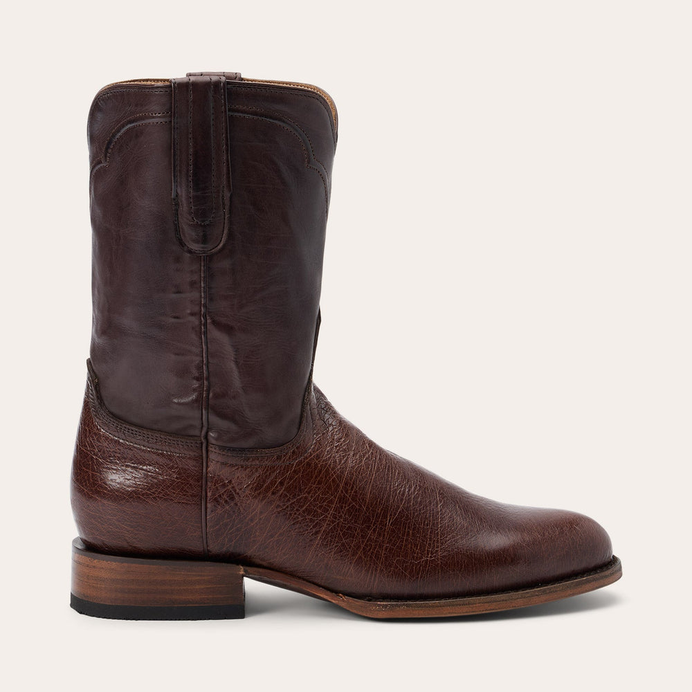 Clay Smooth Ostrich Roper Boots Tobacco | Stetson