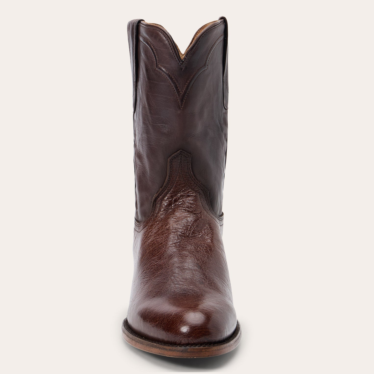 Clay Smooth Ostrich Roper Boots Tobacco | Stetson