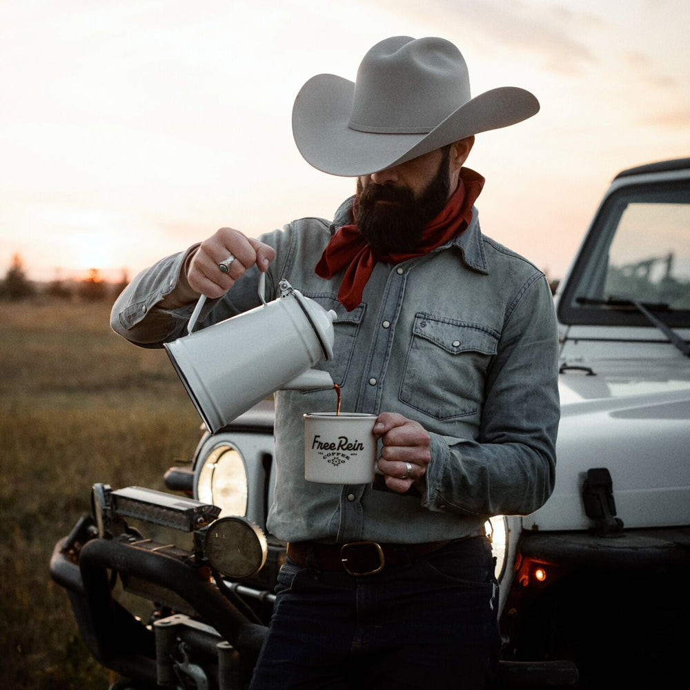 Stetson X Free Rein Cowboy Coffee Pod Kit White | Stetson