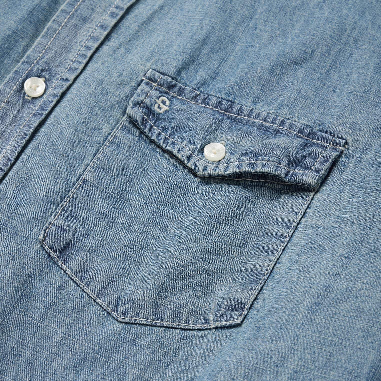 Chambray Button-Down Shirt Blue | Stetson