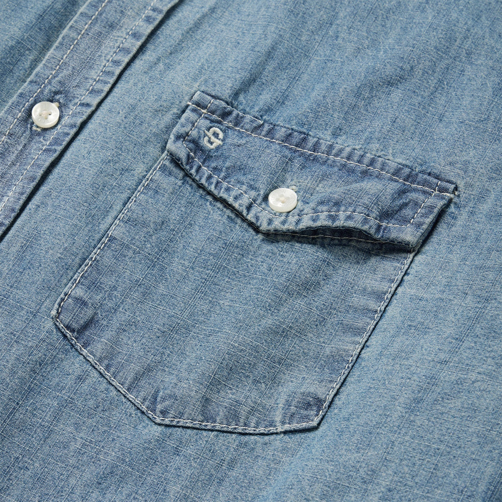 Chambray Button-Down Shirt Blue | Stetson