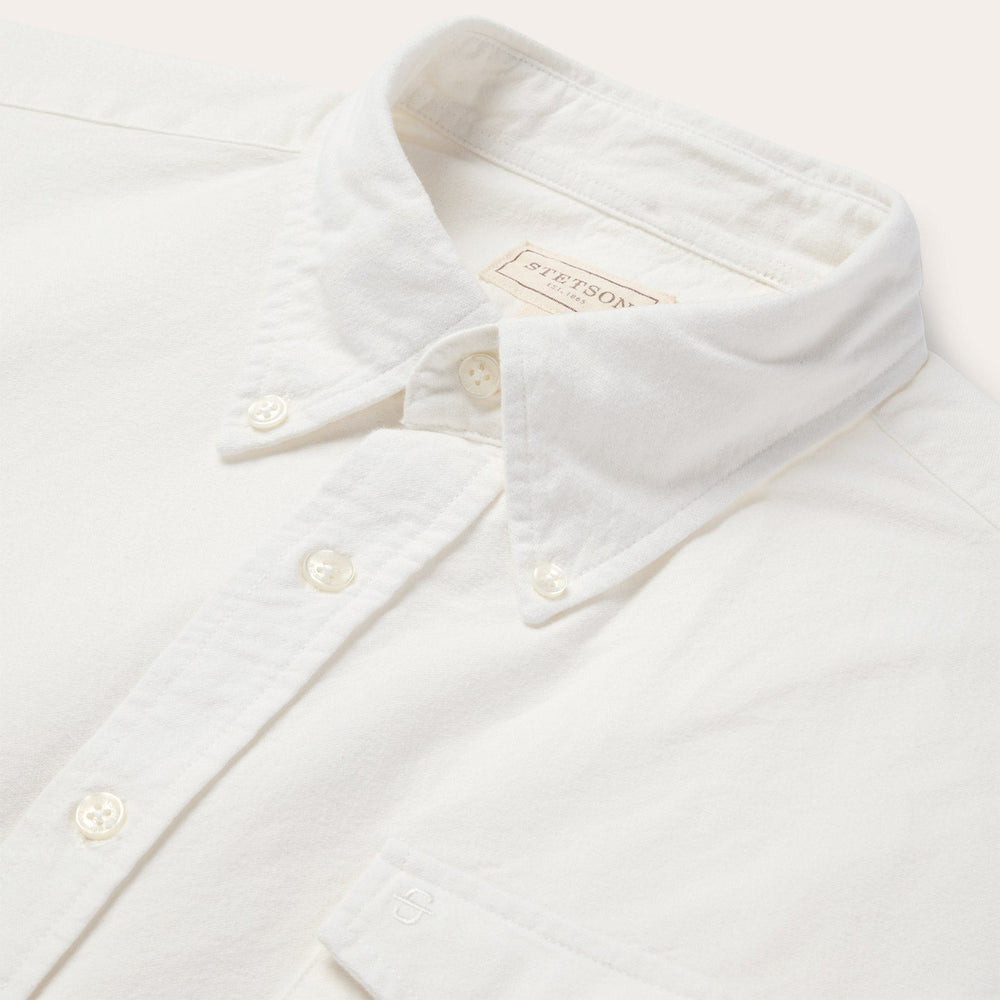 Peached Oxford Button-Down Shirt White | Stetson