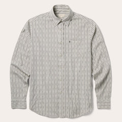 Dobby Stripe Shirt Tan | Stetson