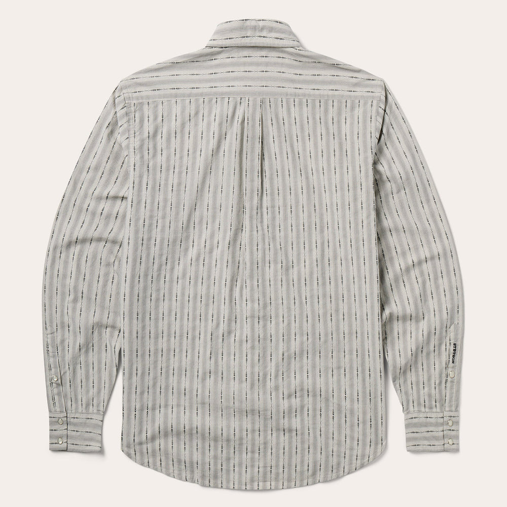 Dobby Stripe Shirt Tan | Stetson