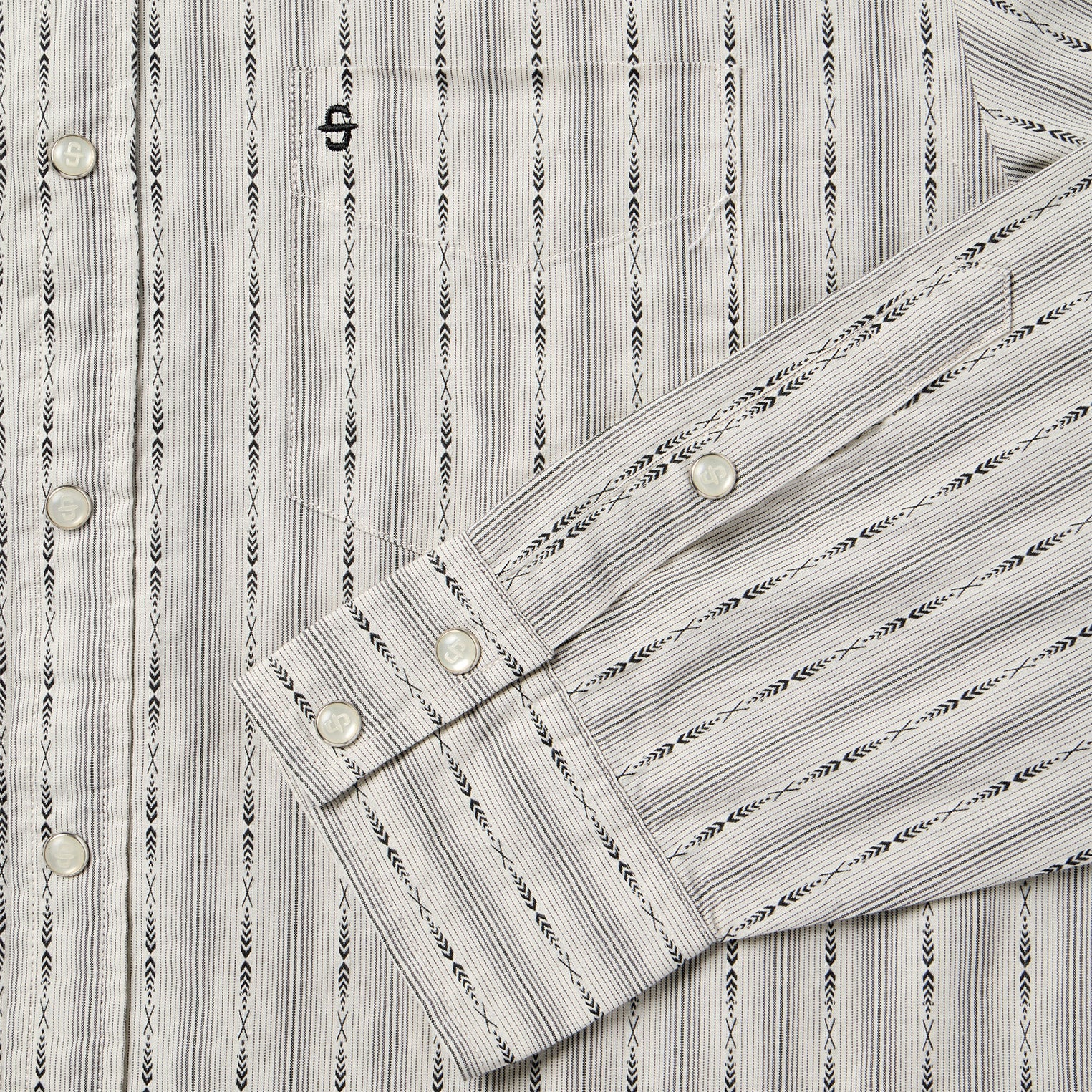 Dobby Stripe Shirt Tan | Stetson
