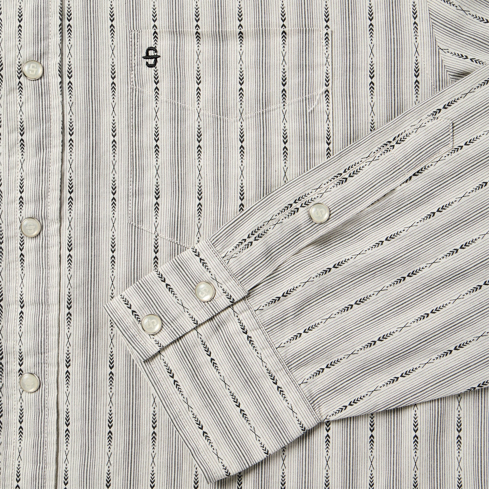 Dobby Stripe Shirt Tan | Stetson