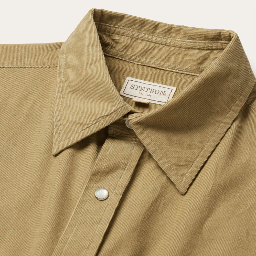 Baby Corduroy Western Shirt Tan | Stetson