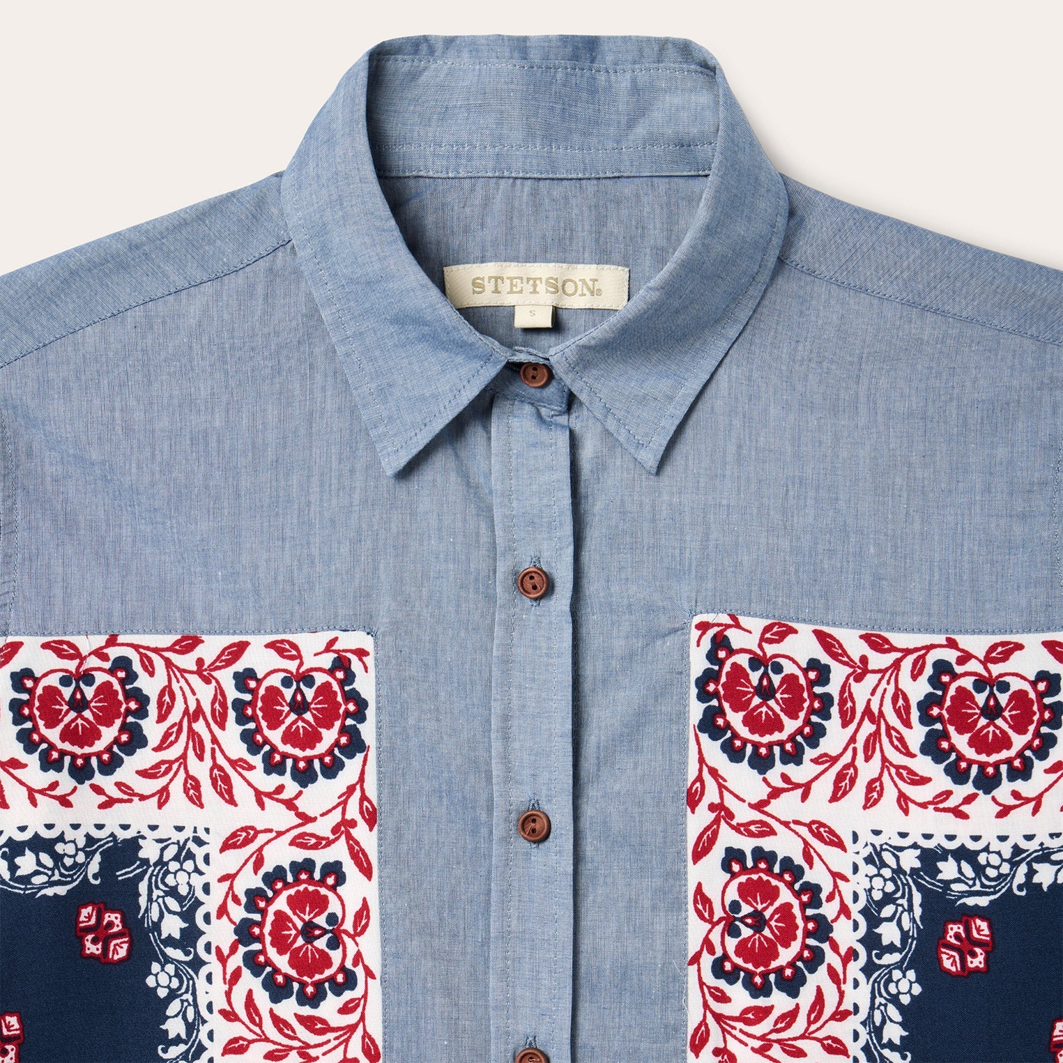 Chambray Bandana Shirt Blue | Stetson