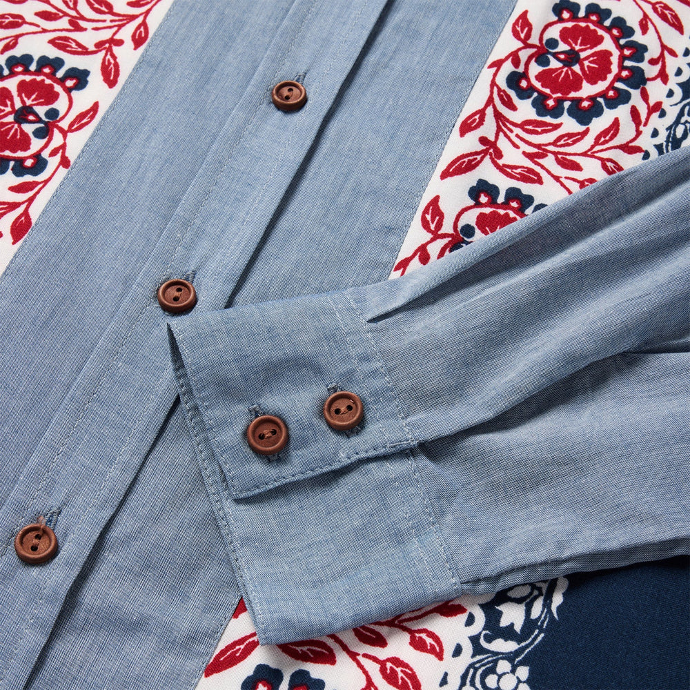 Chambray Bandana Shirt Blue | Stetson