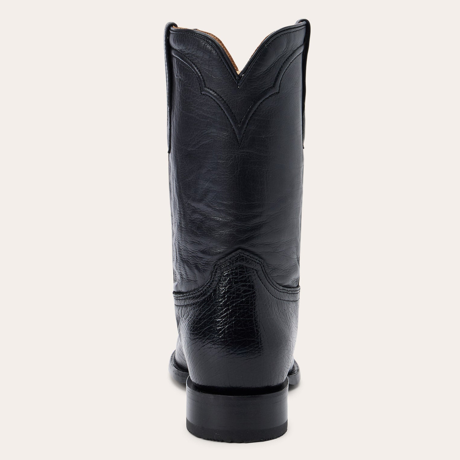Clay Smooth Ostrich Roper Boots Black | Stetson