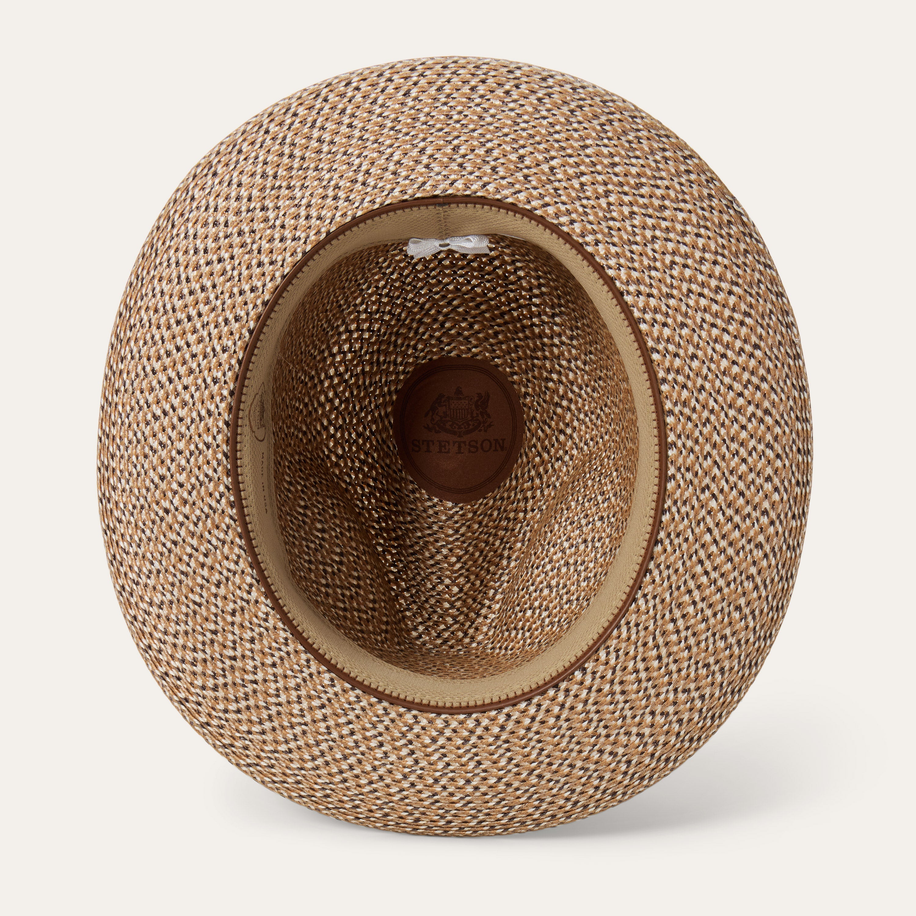 Emin Straw Fedora Brown Mix | Stetson
