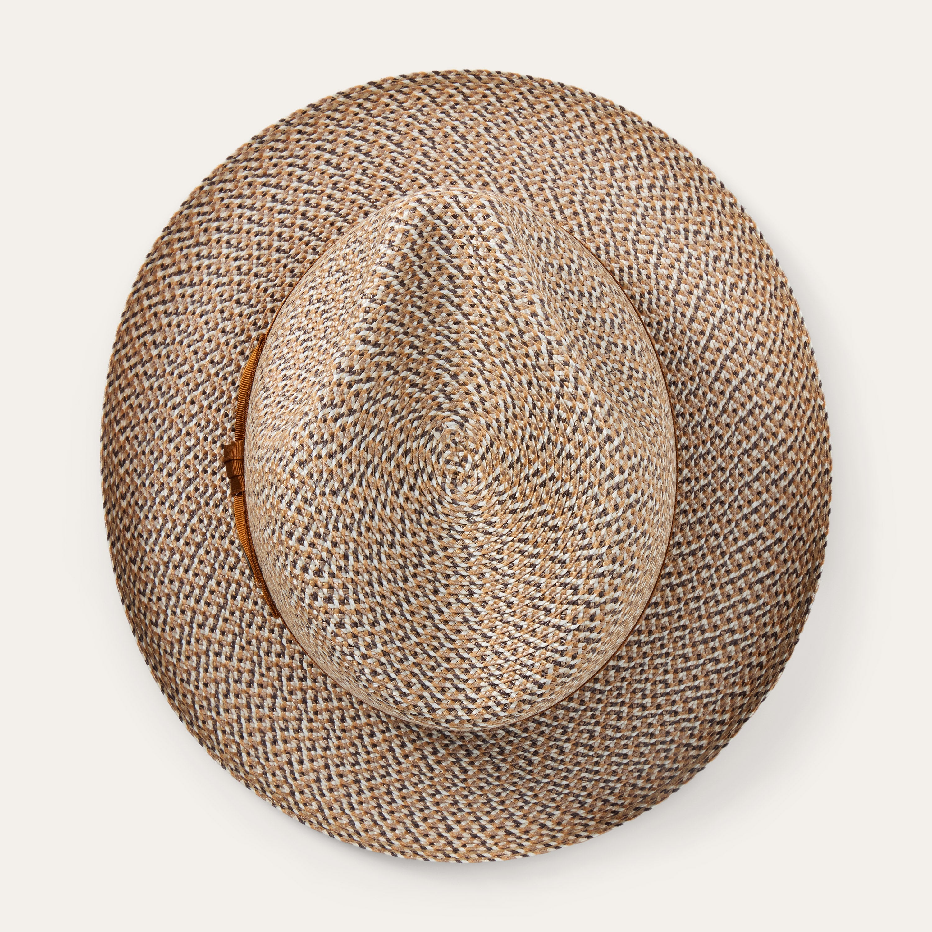 Emin Straw Fedora Brown Mix | Stetson