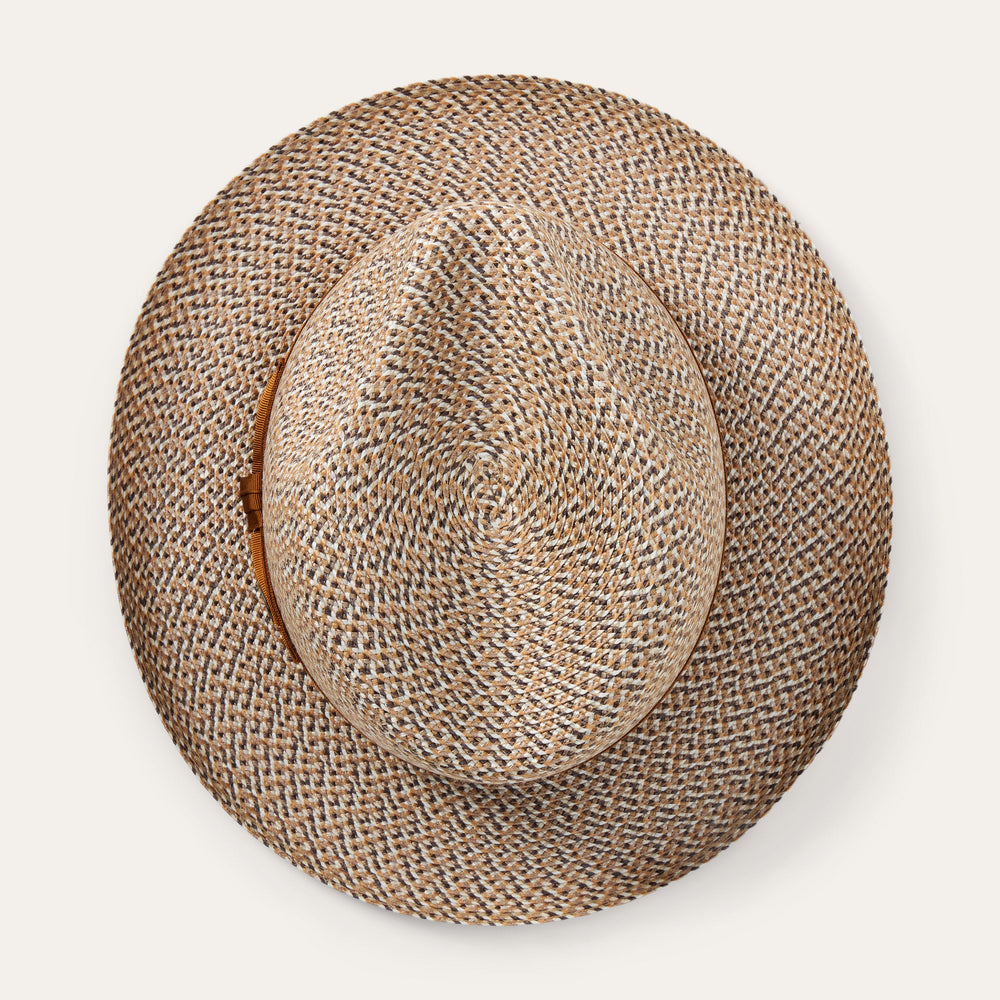 Emin Straw Fedora Brown Mix | Stetson