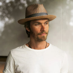 Emin Straw Fedora Quartz Mix | Stetson