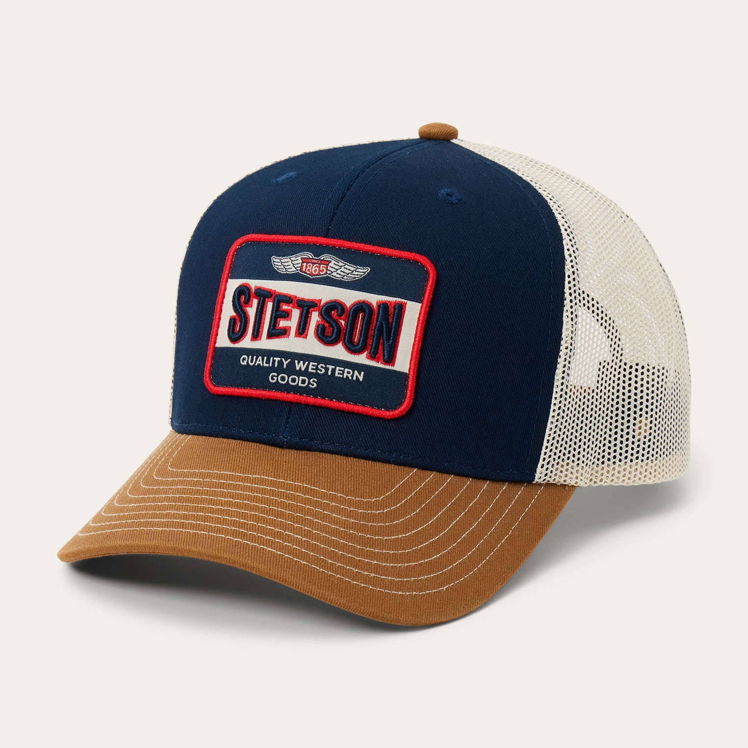 Vintage Patch Trucker Hat Navy | Stetson