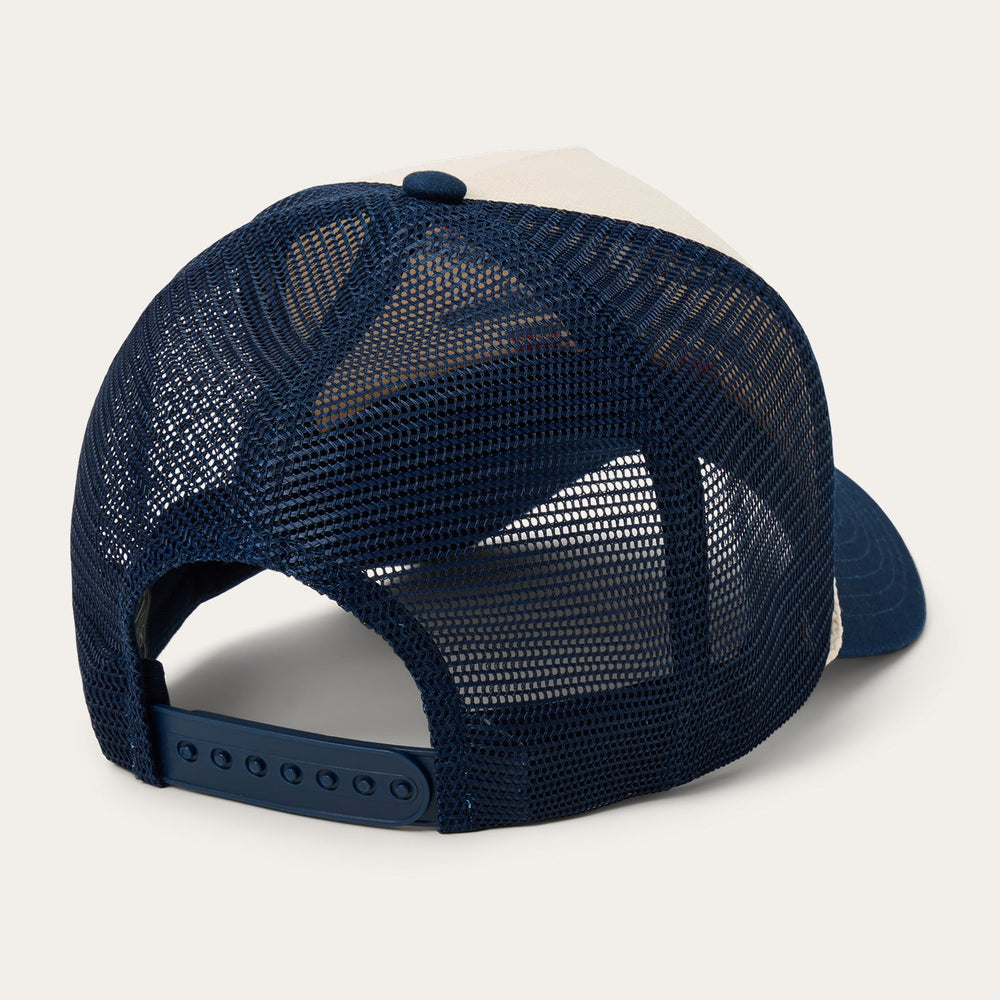Skull Trucker Hat Off White / Blue | Stetson