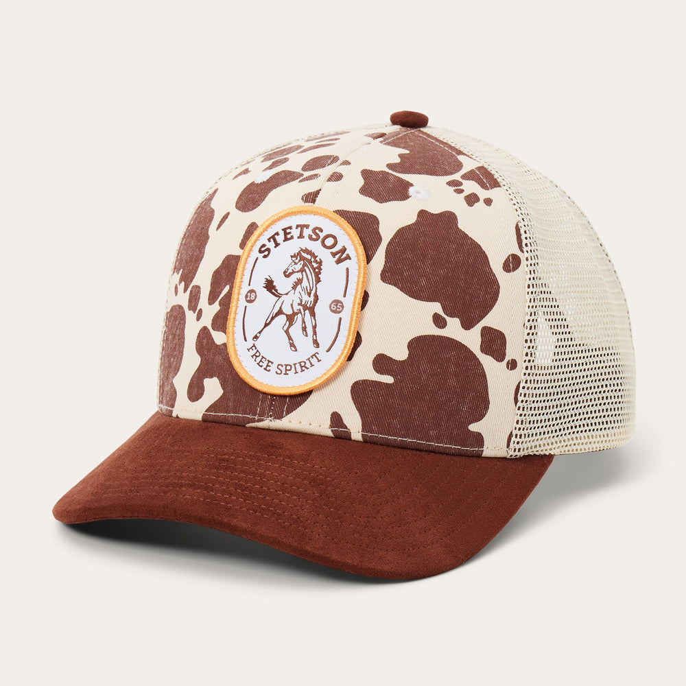 Free Spirit Trucker Hat Brown Cow | Stetson