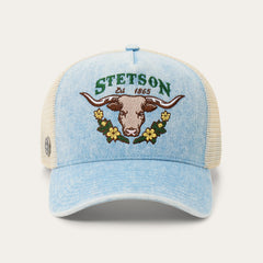 Longhorn Trucker Hat Light Denim | Stetson